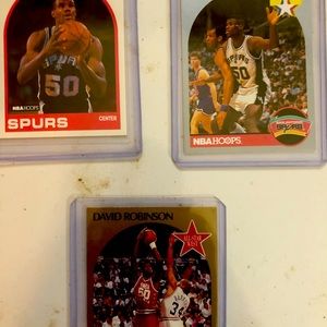 DAVID ROBINSON NBA HOOPS ROOKIE AND ALLSTAR ROOKIE IN MINT CONDITION.